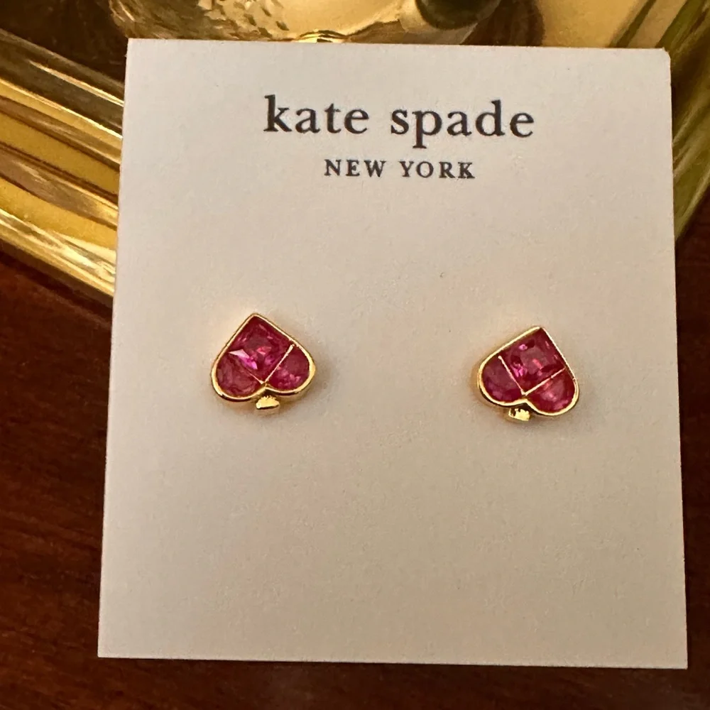 Kate Spade So Spade‎ Gold Stud Earrings NEW